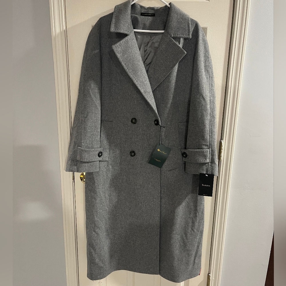 Brand New! Tardia Loro Piana‎ 100% Lana Virgin Wool Coat Size 46  Made In Italy